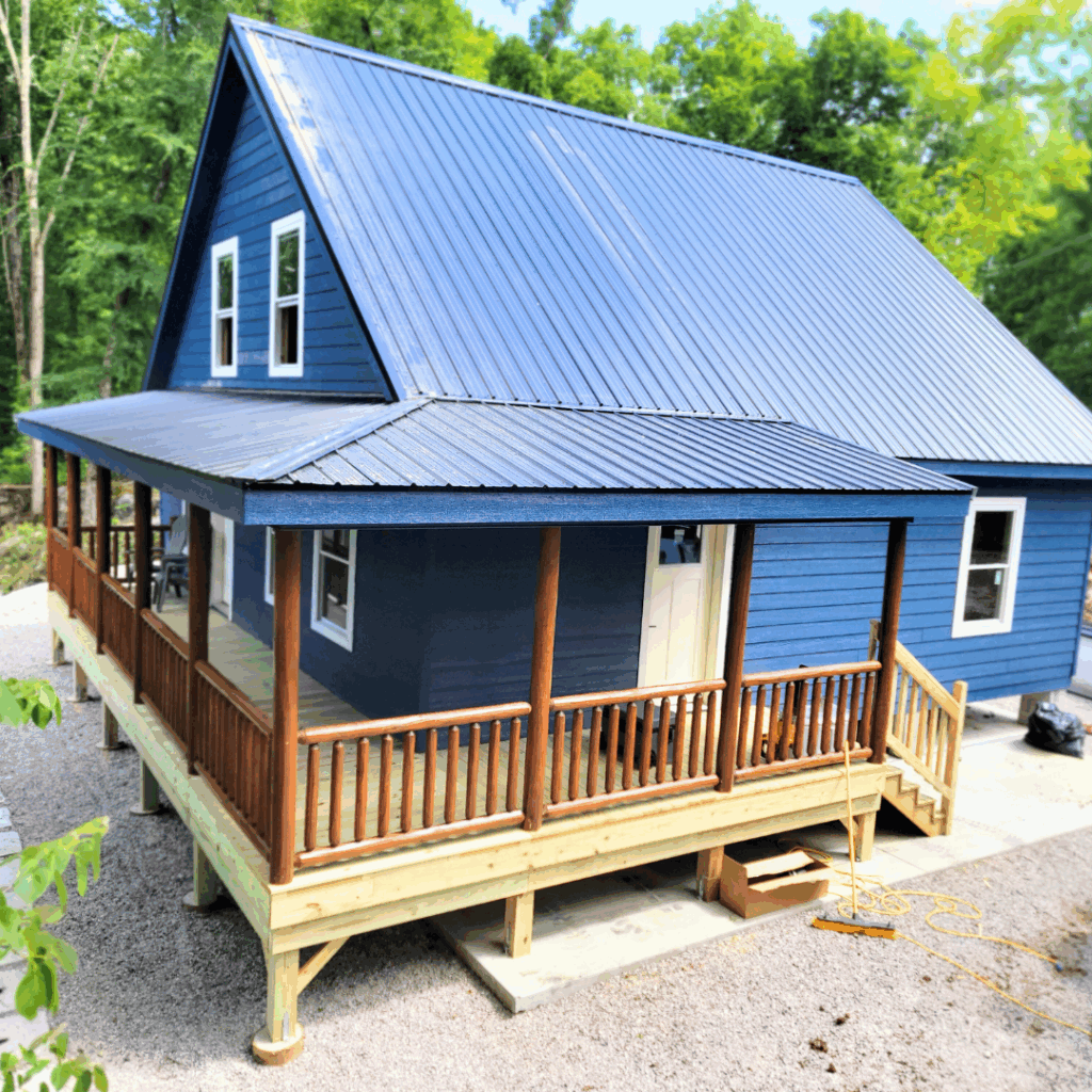 Exterior photo of blue modern Trophy Peak home